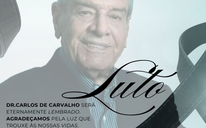 A Câmara Comunitária da Barra da Tijuca manifesta seu profundo pesar pelo falecimento do Dr. Carlos de Carvalho, presidente da Carvalho Hosken, aos 100 anos de idade