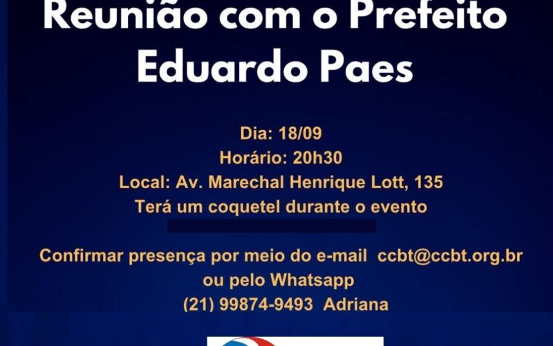 Convite – Reunião com o Prefeito Eduardo Paes