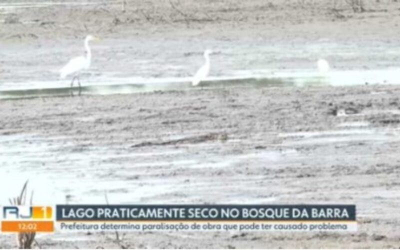 **Lago do Bosque da Barra sofre com seca; obra irregular é apontada como causa principal**