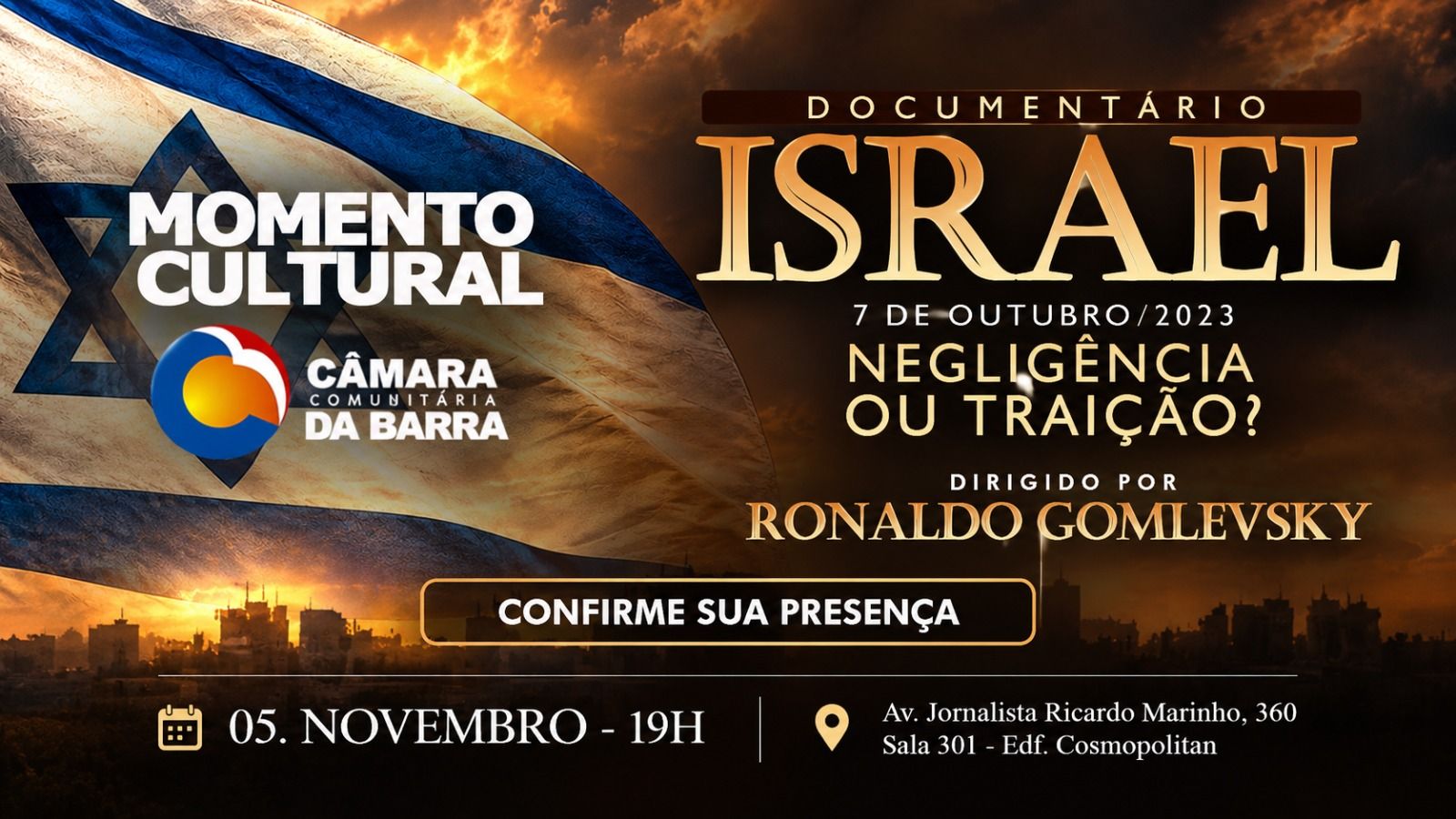 Momento Cultural – Dia 05 de Novembro – 19h